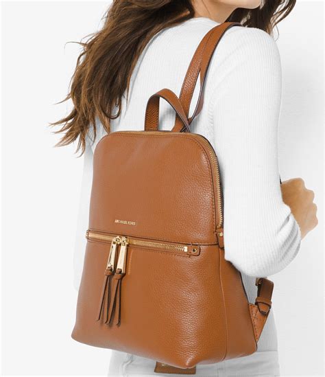 rhea michael kors brown|michael kors rhea backpack black.